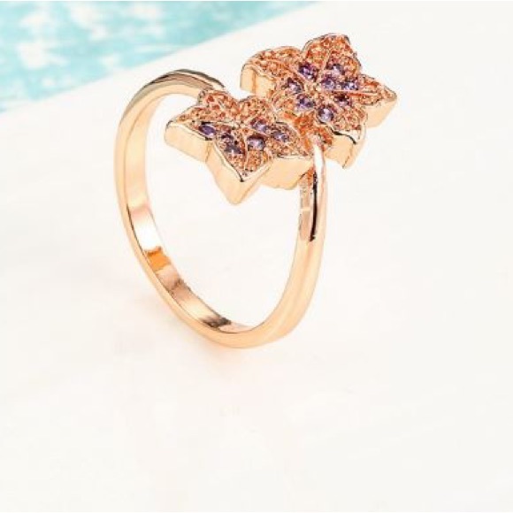 Purple Maple Leaf Ring - Picture 3 of 4